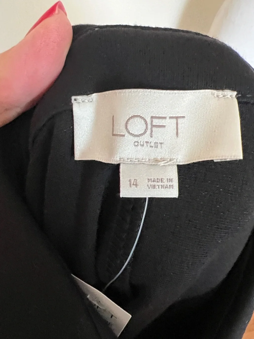 NWT LOFT Outlet Mod Black Ponte Utility Shirt Dress Gold Buttons Size 14 - Picture 6 of 8